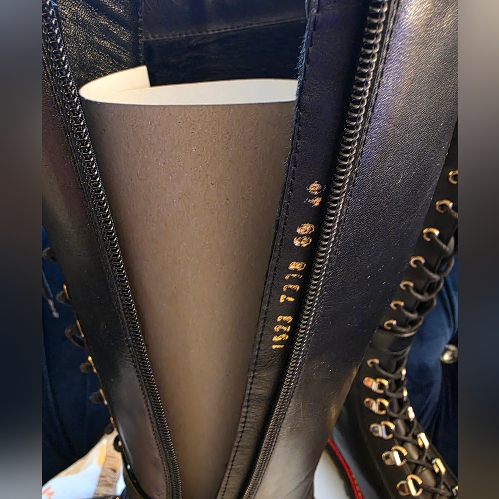 VINCI Istinye Leather Knee High Lace-Up Boots Limited Edition Size EU40/US9.5 - Picture 10 of 16